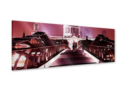 Acrylglasbild Panorama Millennium Bridge 120 x 40 cm