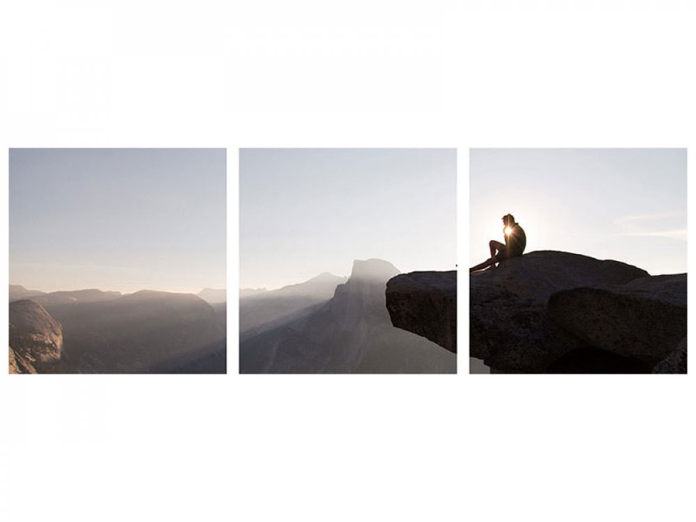 Panorama Leinwandbild 3-teilig Inspiration Berge