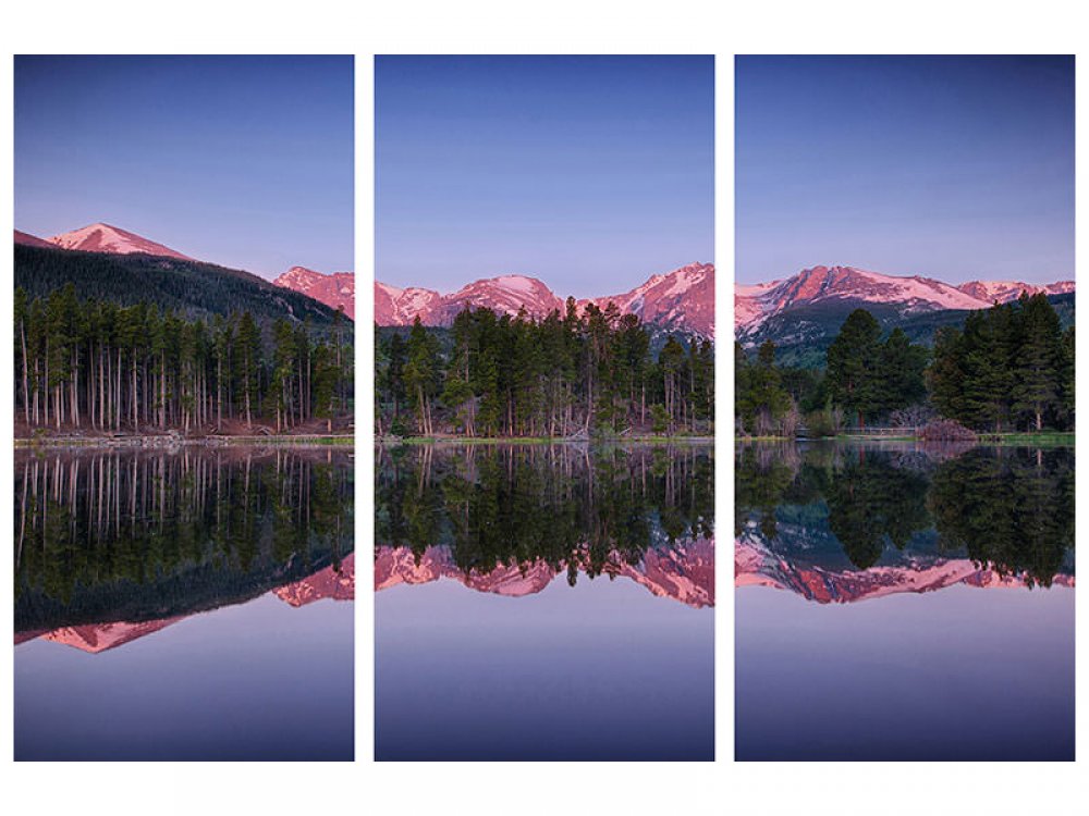 Leinwandbild 3-teilig Sprague Lake-Rocky Mountains